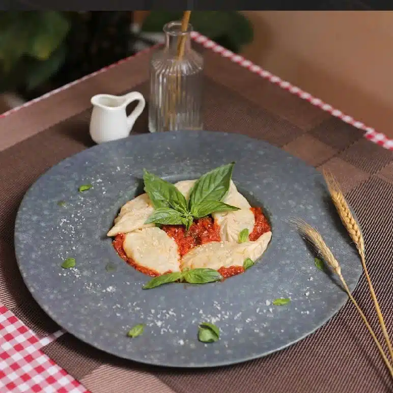 Handmade culurgiones, a signature Sardinian pasta at AJÓ Italian Trattoria in Da Nang